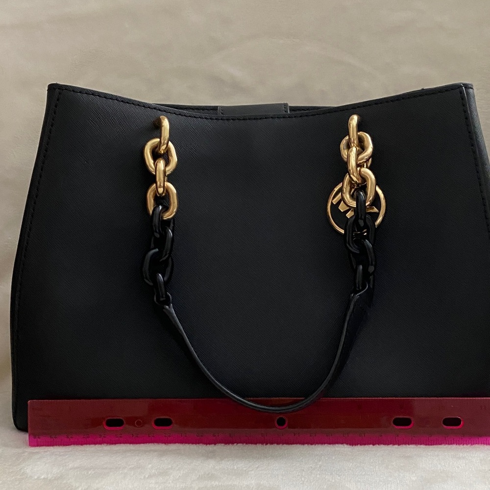 Michael Kors Black Handbag with Gold Accents